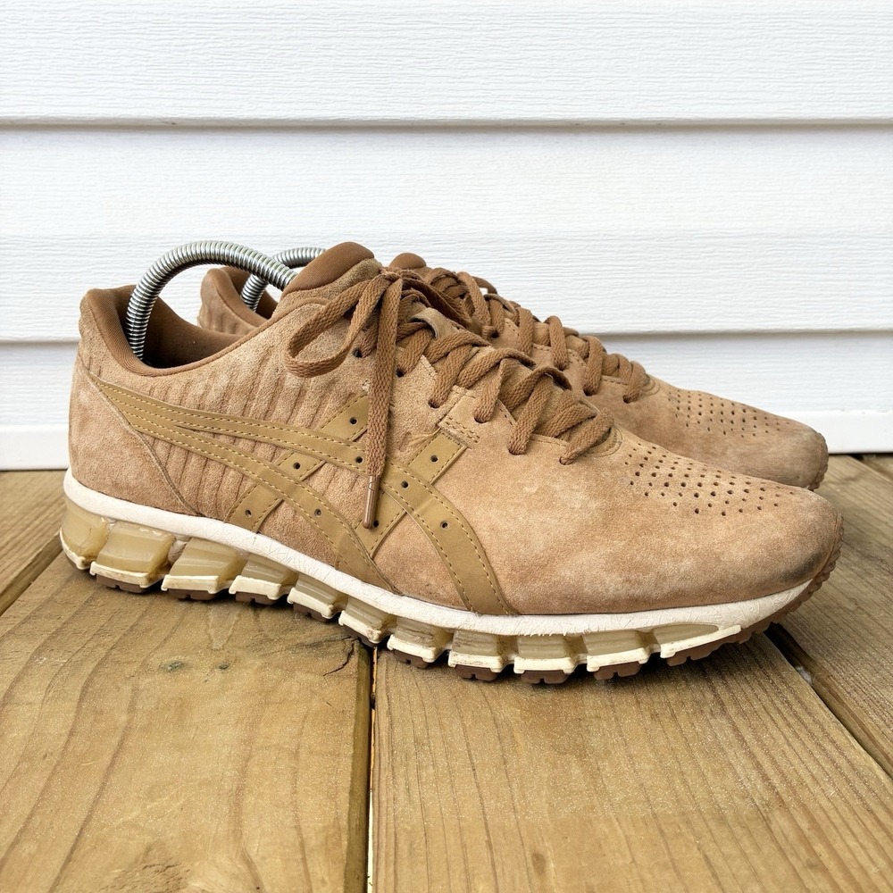 ASICS Gel Quantum 360 4 LE Caramel Tan Suede Leather Sneakers Shoes Mens 10.5
